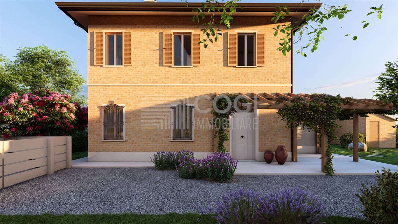 VILLA  di CAMPAGNA  INDIPENDENTE  con ampio GIARDINO EDIFICABILE a Fusignano