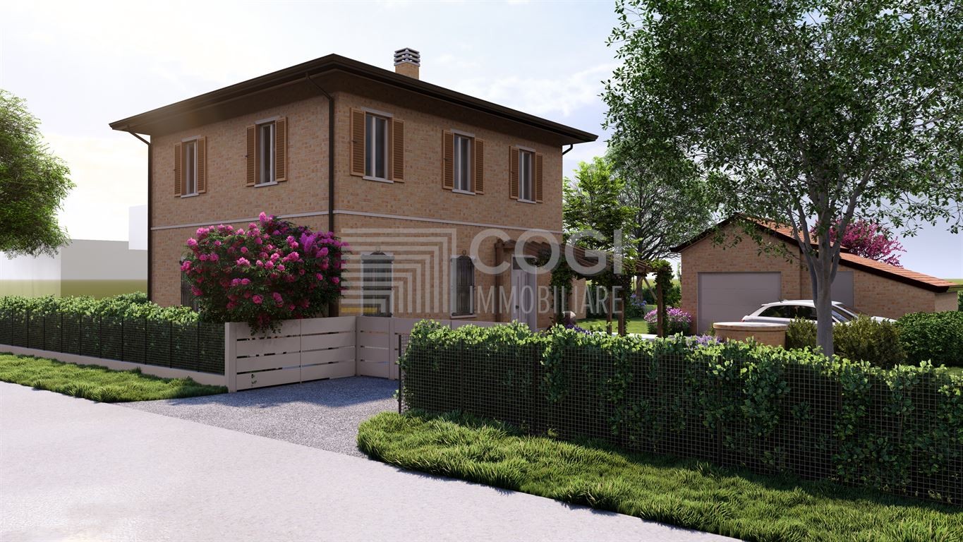 VILLA  di CAMPAGNA  INDIPENDENTE  con ampio GIARDINO EDIFICABILE a Fusignano